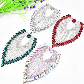 

Sew on Rhinestone Crystal motif Handmade Bridal Shoulder clothes DIY shoe bag Women Pageant Prom Wedding Shoulder Jewelry Chain