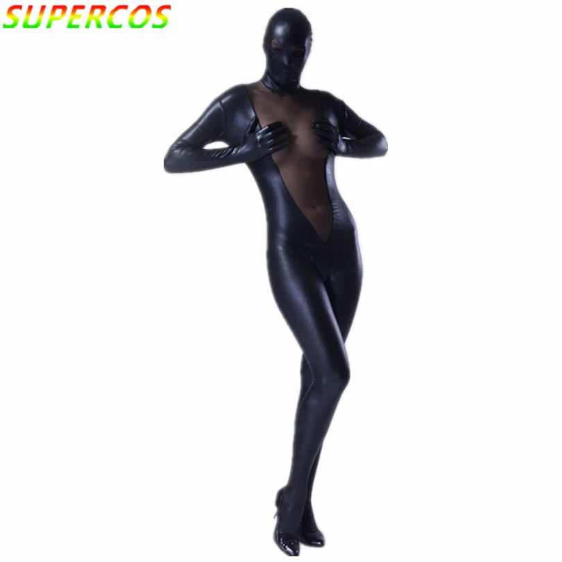 

High Quality Halloween Carnival Party Black Lycra Zentai Suit Costume Cosplay