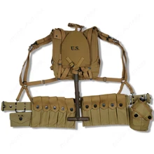 WW2 армейское оборудование США CONBINATION USMC верхний рюкзак с лямками T-TYPE лопатой пять ячеек сумка и чайник USMC