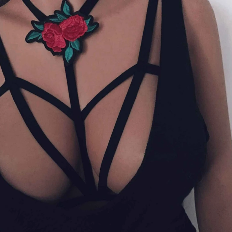 Для женщин сексуальные высокие эластичные нейлон гот Strappy Бюстгальтеры для