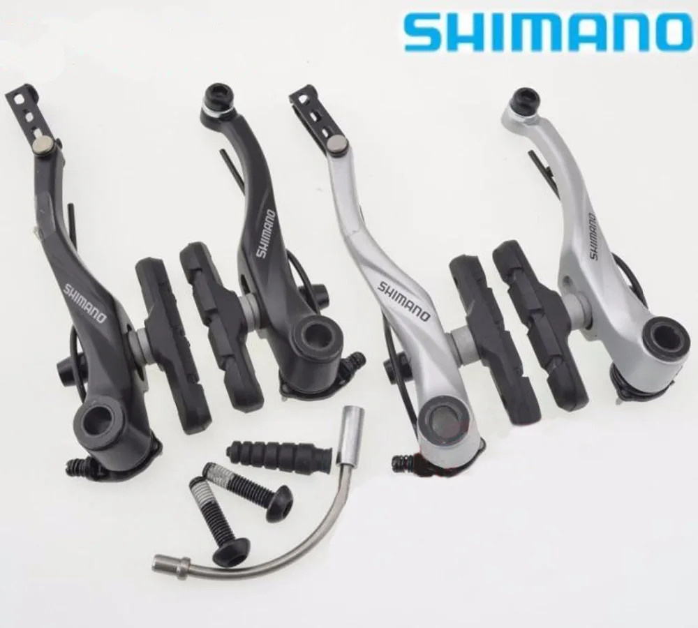 SHIMANO T4000 Alivio Linear V Brake Bicycle улучшенный черный/серебристый передний/задний для