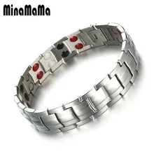 4 цвета, мужские браслеты, нержавеющая сталь, магнитный браслет для мужчин, артрит, облегчение боли, терапия, артрит, лечебные браслеты