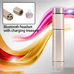 Новые Беспроводной переносной Bluetooth наушники громкой связи с 600mA Мощность банк в ухо гарнитура музыка стерео двойной гарнитуры уха K2