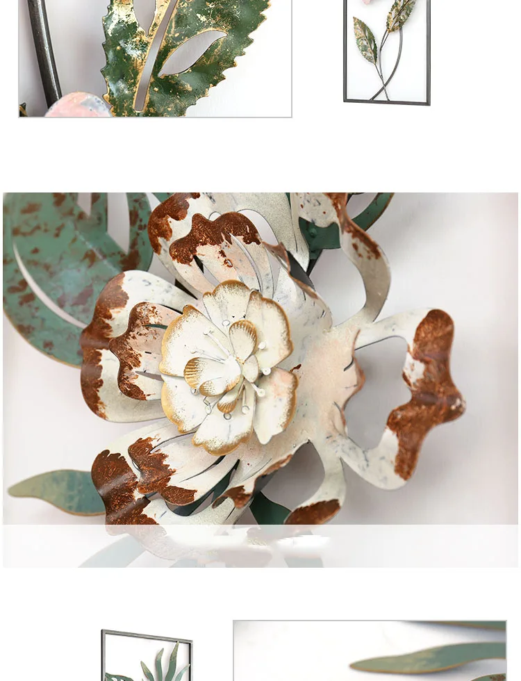 Современный Креативный кованый Настенный 3D цветок в форме птицы Настенная роспись украшение дома настенный фон животное орнамент ремесла