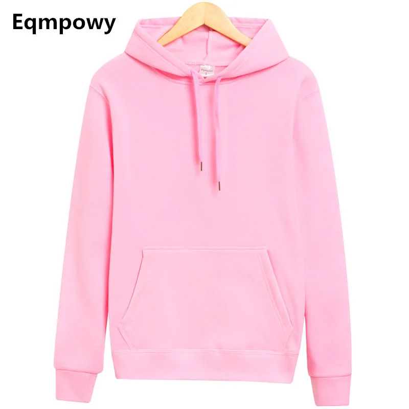 Eqmpowy 2017 New brand Hoodie Streetwear Hip Hop Solid pink Black gray ...