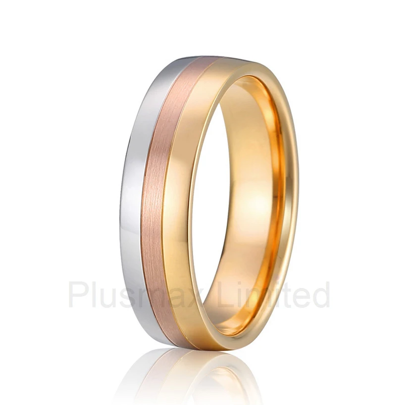 中国メーカーグローバル小売クラシックトリコロールゴールドカラーメンズ Titanium 婚約結婚指輪ファッション指輪 Finger Ring Fashion Ringsring Fashion Aliexpress