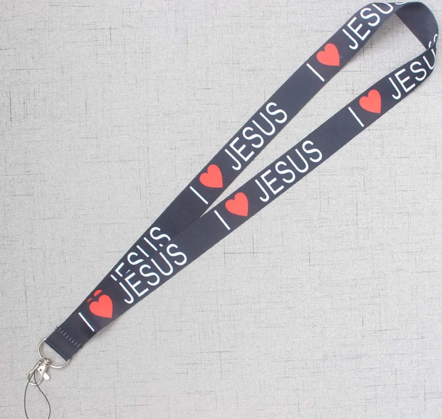 300 шт., модная подвеска на шею с изображением Иисуса, подвеска на мобильный телефон, брелок