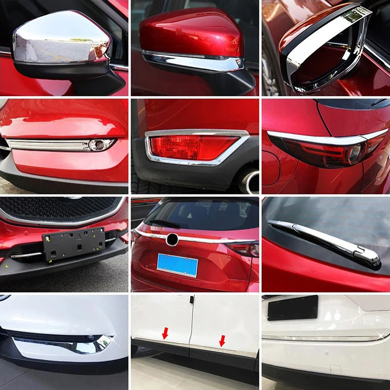 Для Mazda CX 5 CX5 KF 2017 2018 2019 хромированный передний задний противотуманный светильник