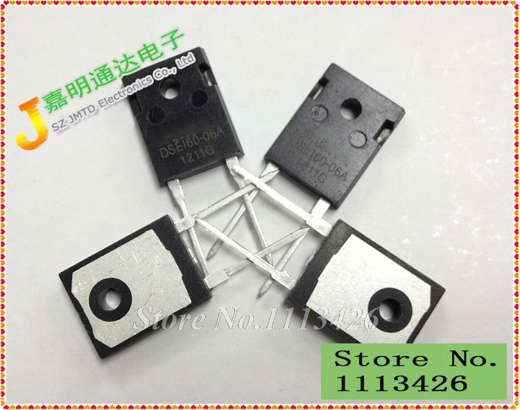 

Free shipping 10pcs/lot DSEI60-06A 600V 60A Fast Recovery Rectifiers TO-247 original authentic