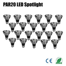 22 шт./лот Par20 светодиодный затемнения 7 W 110 V 230 V 240 V зонтик лампада светодиодный Par20 COB светодиодный энергосберегающий 80 90Ra 2700 K 3000 K 4000 K 5500 K