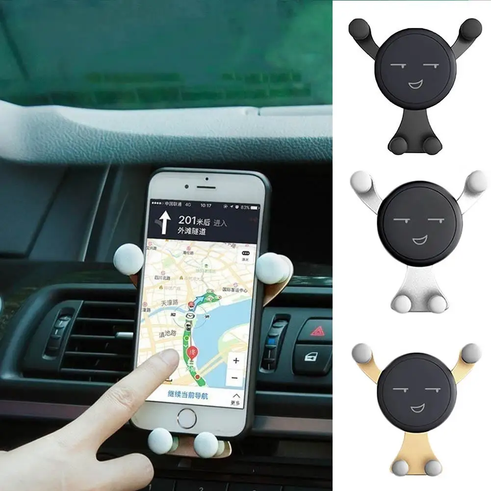 

Universal Smile Emoticon Air Vent Clip Car Phone Holder Bracket Vehicle Supplies