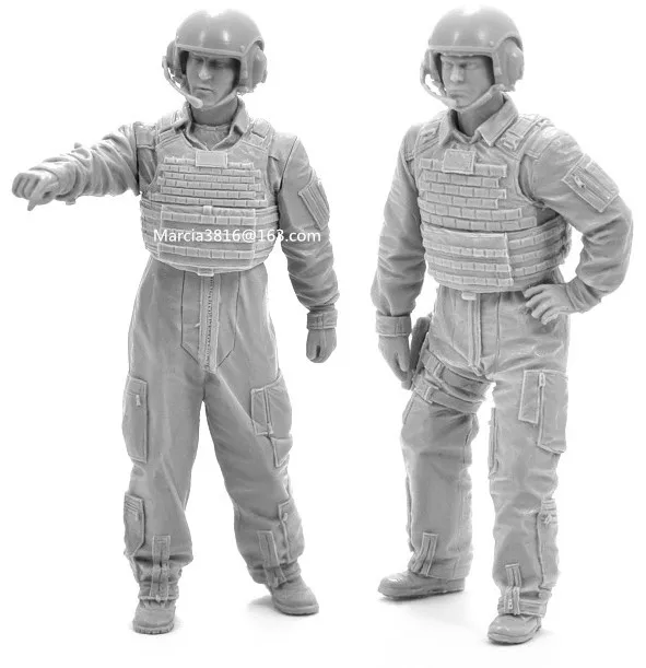 

1/35 scale miniatures Modern US soldiers chariot 2 people (can be used with M1A2) Resin Model Kit figure Free Shipping