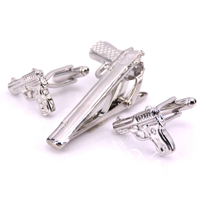 

The design style of high quality men's clothing brand Cufflinks tie clip pistol tie clip, fashion, free delivery