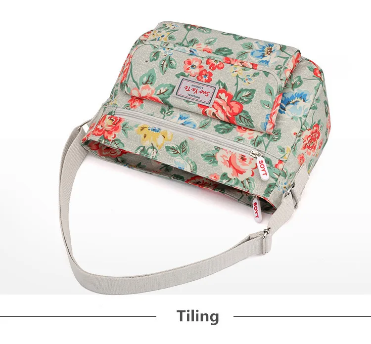 Модная женская нейлоновая пляжная сумка через плечо от известных брендов, водонепроницаемая сумка через плечо с цветочным принтом, женская сумка для Bolsos Mujer Sac