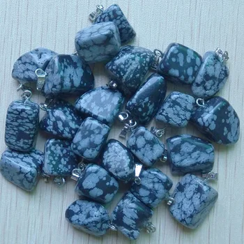 

2017 hot sell good quality natural black snow stone irregular pendants fit neckalce jewelry making charms 50pcs/lot Wholesale