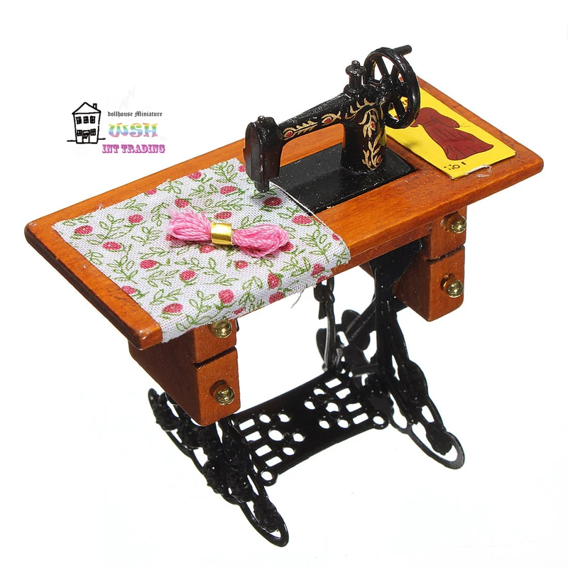 

New 1:12 Dollhouse miniature dolls Accessories Sewing Machine Furniture Children Toys