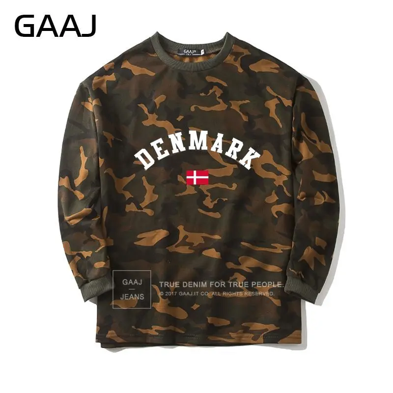 Denmark Flag Camouflage Sweatshirt Men Women Kongeriget Danmark Fashion