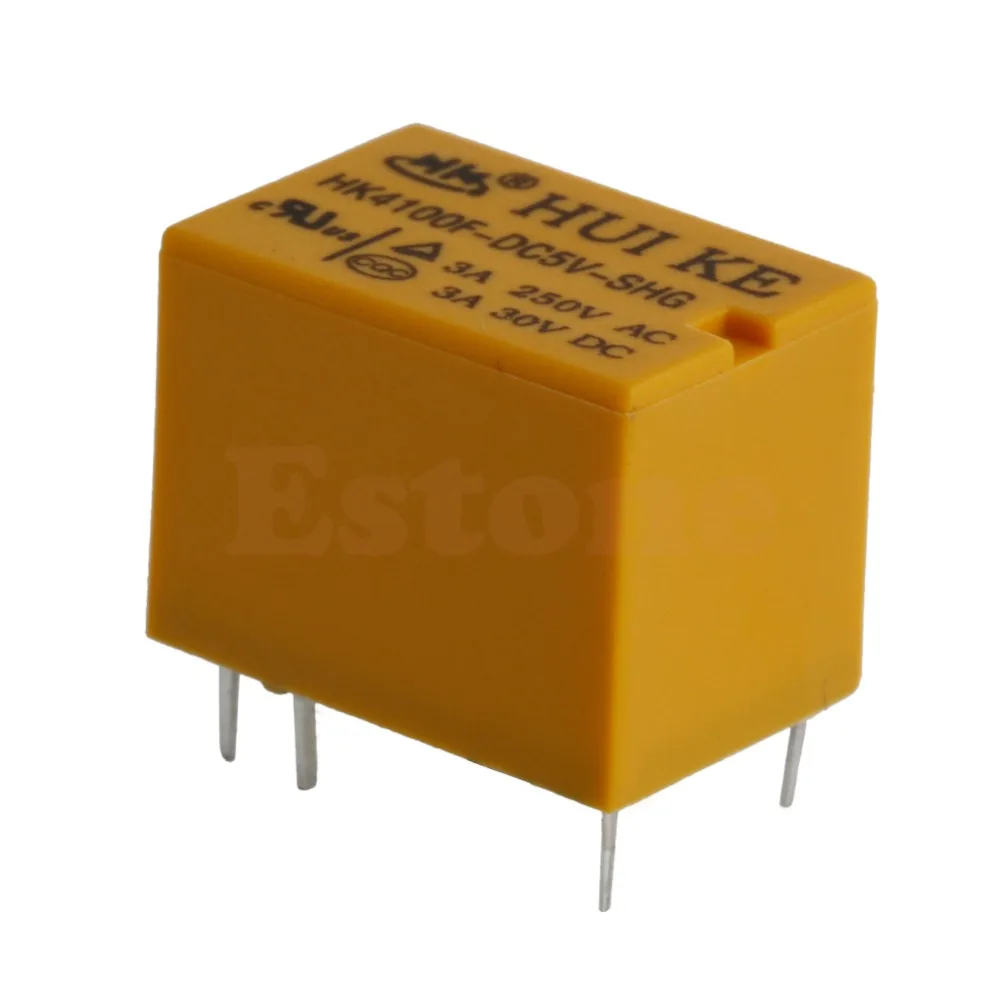 

5pcs/lot 5V Relay HK4100F-DC 5V-SHG 3A 250VAC 5VDC 6Pins