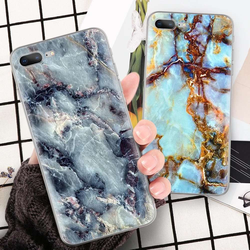 

Marble stone luxury Coque TPU Phone Cases For iPhone XR 8 7 6 6S Plus For iPhone XS Max X 5 5S SE 5C 4 4S Case Fundas Back Cover