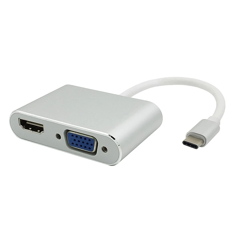 USB C to HDMI 4K VGA 1080P Type C to HDMI VGA Adapter USB-C Support 4K2K 1080P for Macbook Google Pixel Type-c to HDMI VGA (3)