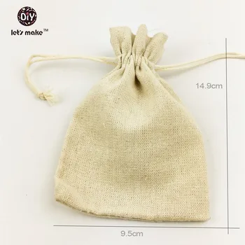 

Let's make Cotton Muslin Wedding Party Favor Bags Pouches Medium Unbleached Double Cord Drawstring Closure Jewelry Baby Teether