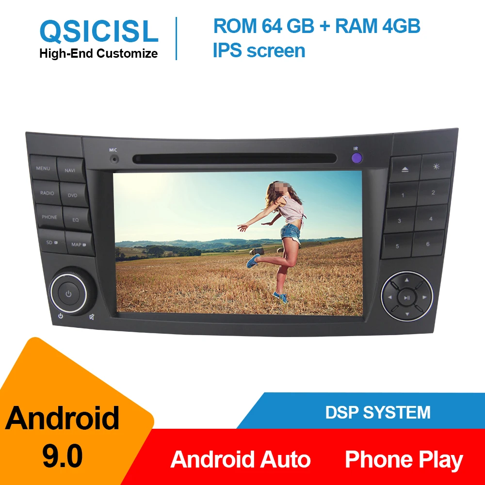 

IPS 7" Android 9.0 4GB+64GB car radio multimedia player for Mercedes-Benz W211 (2002-2008) 2 din car dvd gps navigation stereo