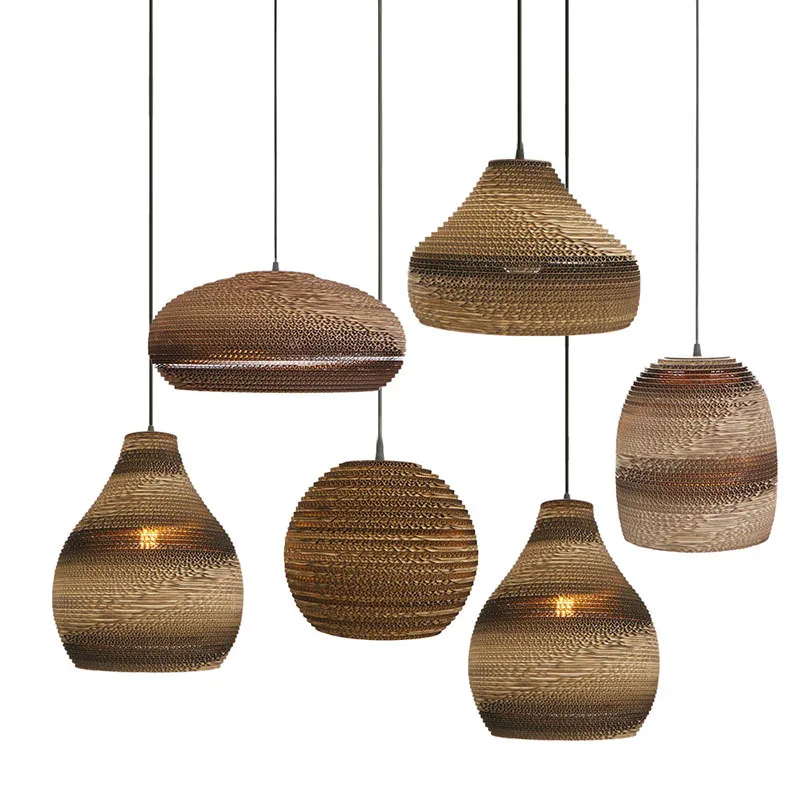 

Honeycomb Hand Knitting Pendent Light Corridor Staircase Creativity Retro Restaurant Bar Corridor Cafe Cloth Shop Lampe Design