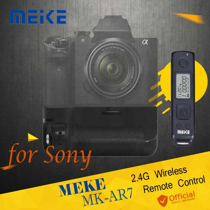Meike MK-AR7 2.4G Wireless Remote Control System Vertical Battery Grip for Sony A7/A7R/A7S as VG-C1EM Camera Accessories Meike MK-AR7 2.4G Wireless Remote Control System Vertical Battery Grip for Sony A7/A7R/A7S as VG-C1EM Camera Accessories