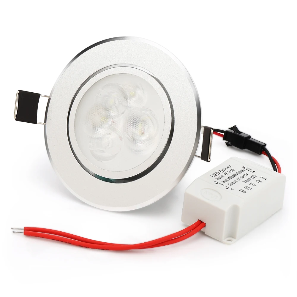 US $25.00 10pcsLot 3W LED Downlight Spotlight Recessed Ceiling Lamps Dimmable Pendant Spot Light Led Lamp Cold WhiteWarm White 110V220V