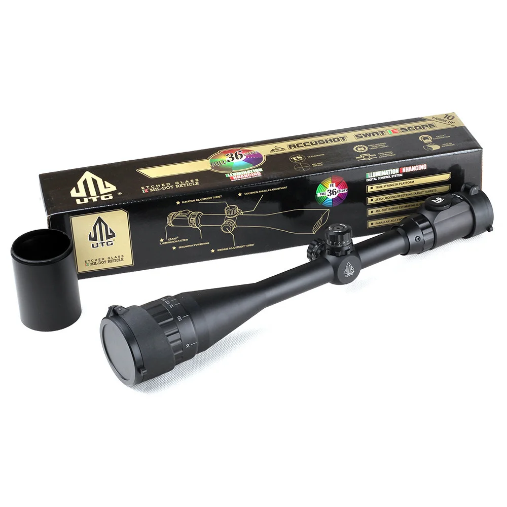 Tactical Leapers UTG 6 24X50 AO Riflescope Optical Sight 36 color Mil Dot Locking Resetting font