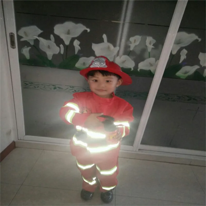 Disfraz de bombero para niños y estudiantes de secundaria, traje  profesional de juego de rol, bombero - AliExpress