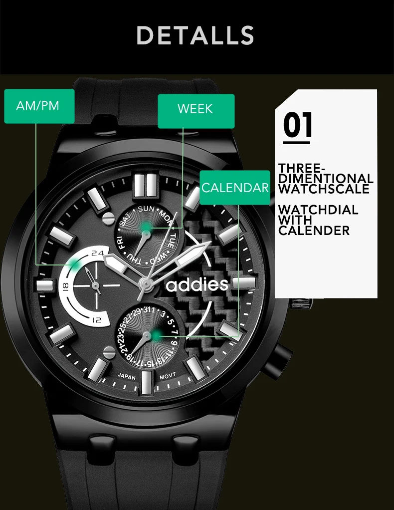 Топ люксовый бренд AIDIS мужские часы s кварцевые наручные часы золотые водонепроницаемые армейские спортивные часы для мужчин Relogio Masculino