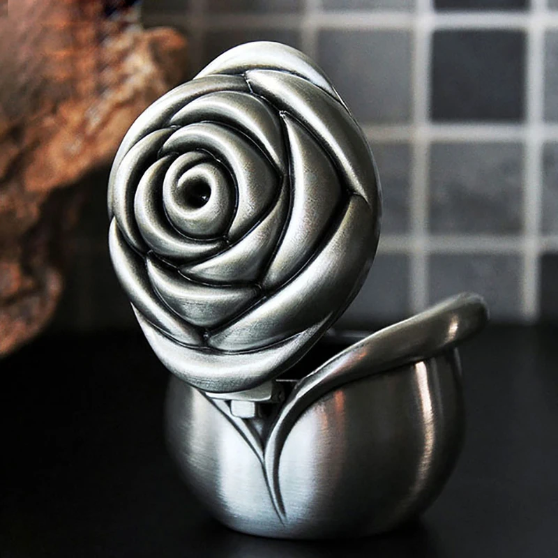 Rose Jewelry Box Round European Ring Boxes Princess Earring Bracelet Necklace Organizer Metal Polishing Curve Storage Box Rose Jewelry Box Round European Ring Boxes Princess Earring Bracelet Necklace Organizer Metal Polishing Curve Storage Box