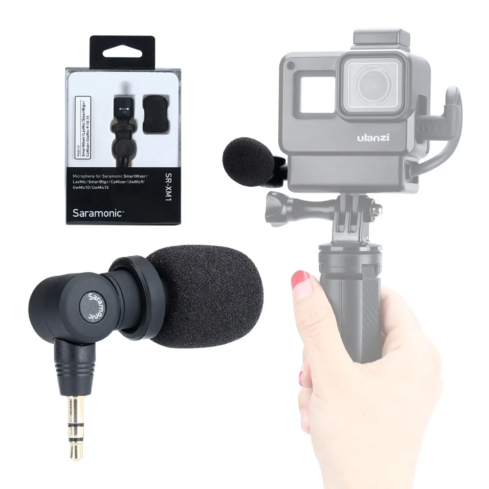 

Boya Saramonic SR-XM1 Wireless Camera Microphone for GoPro Hero 7/6/5 Interview Vlog Camera Video Photography Condenser Mic