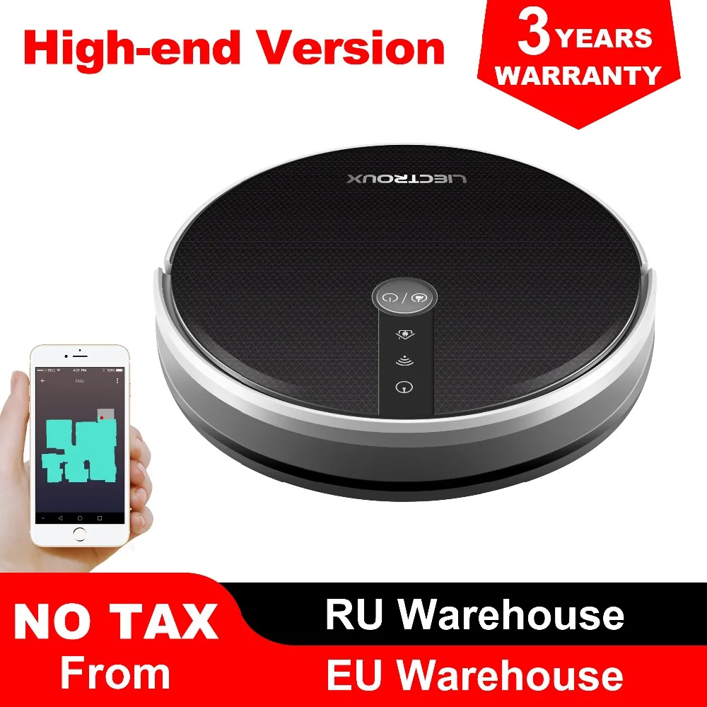 LIECTROUX C30B Robot Vacuum Cleaner, Map navigation with Memory,Wifi