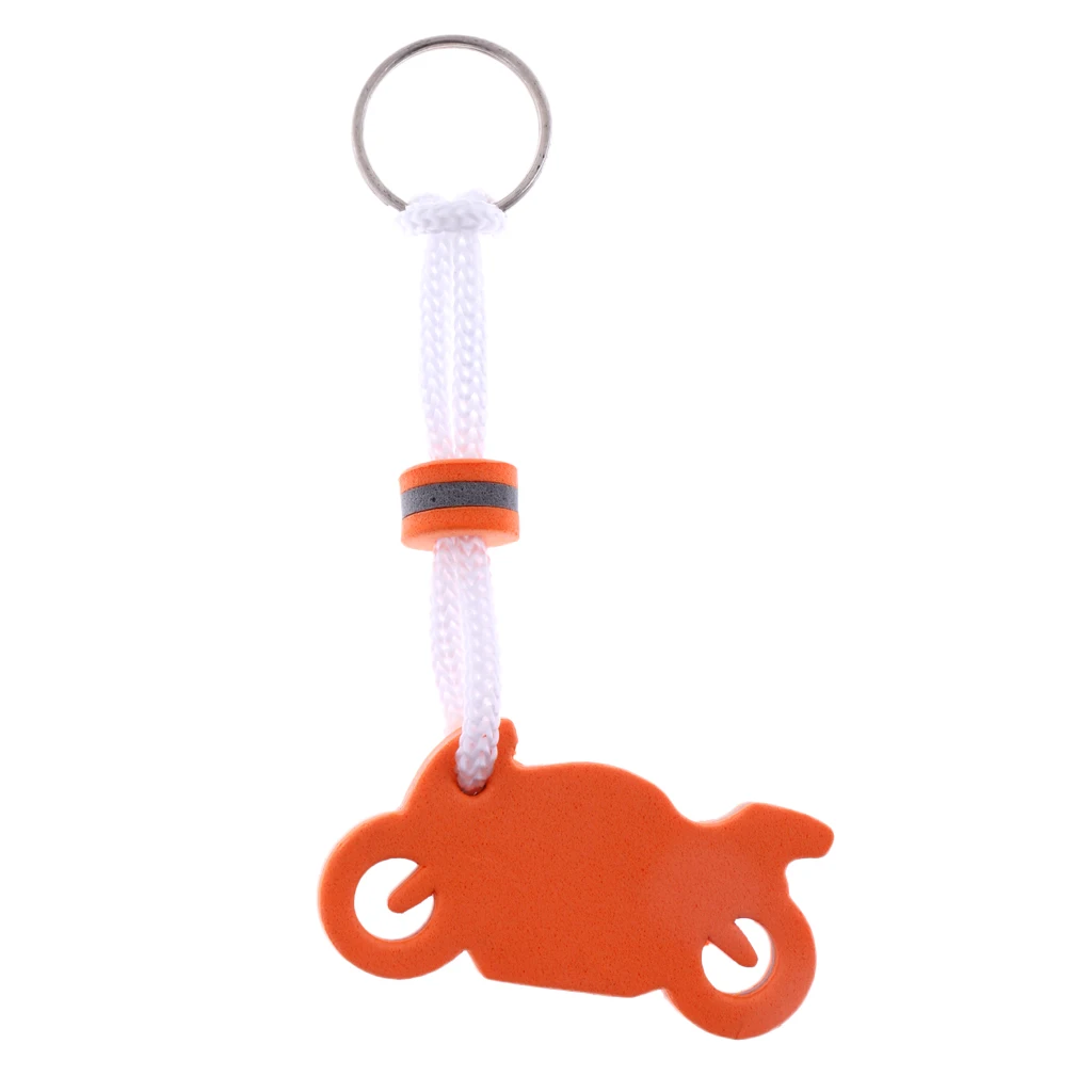 

Perfeclan Portable EVA Floating Motorcycle Shape Keyring Key Ring for Kayak Boating Sailing Fishing Outdoor Sports