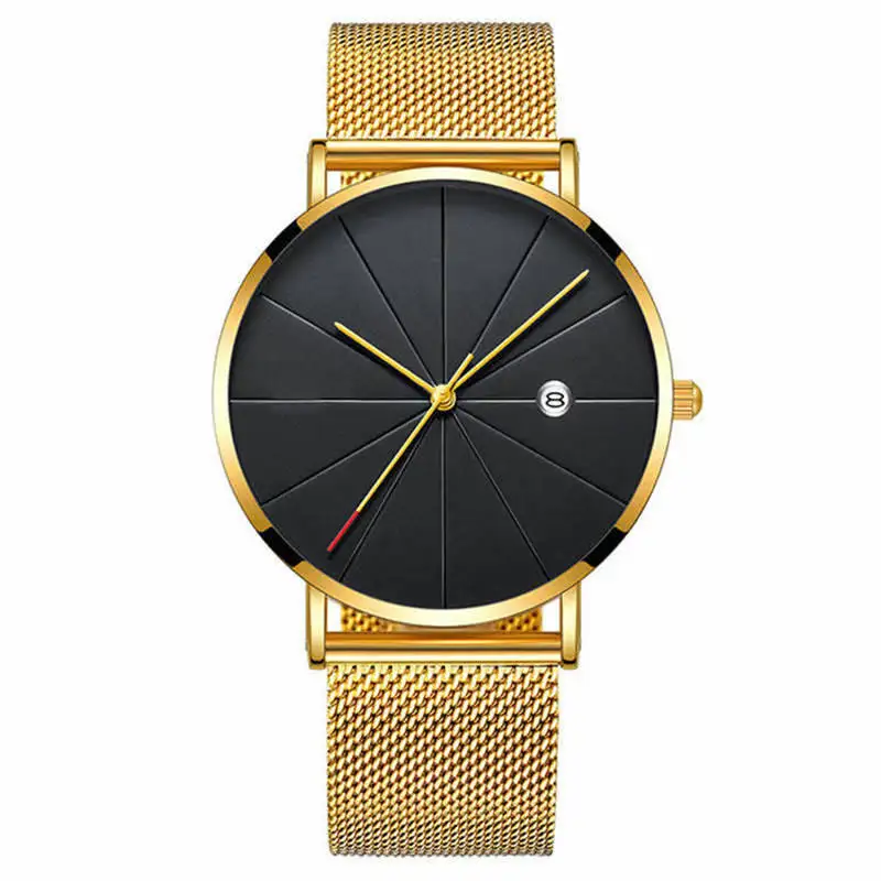 CTPOR мужские часы, мужские кварцевые часы с календарем, нержавеющая сталь, черный ремешок для часов, водонепроницаемые часы с датой, мужской бренд DW, без логотипа, дизайн