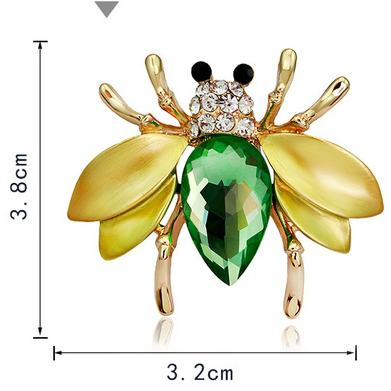 Насекомое, Шмель, пчела, брошь для женщин, детей, девочек, пчела, ювелирное изделие, золотой цвет, желтый, зеленый, эмаль, броши, ювелирное изделие, Шмель, пчела - Окраска металла: 14