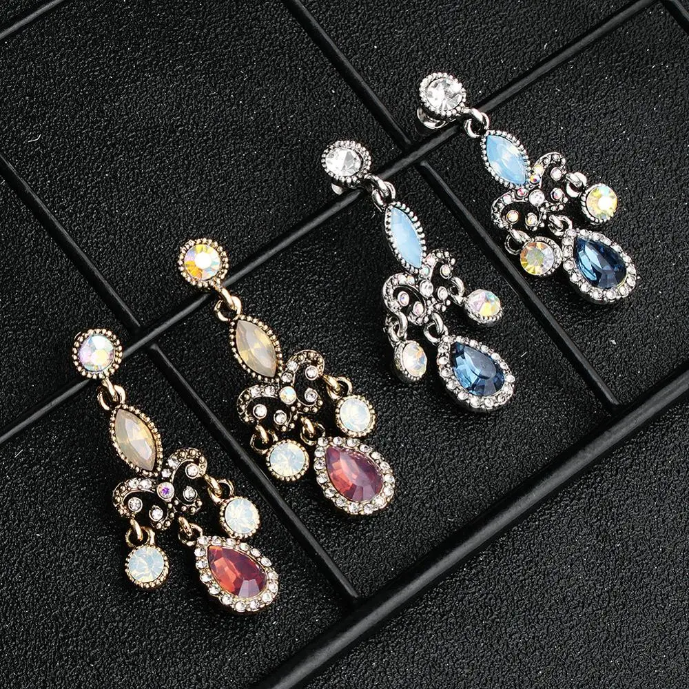 

2 Colors New Arrival Fashion Women Earrings Water Drop Party Drop Earrings Feminine Jewelry Earrings for Ladies