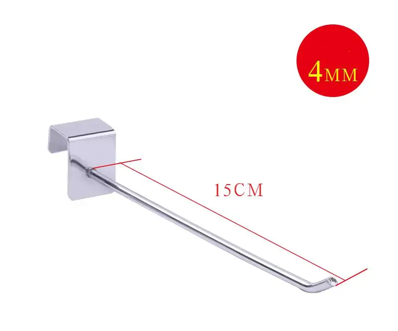 Полка Настенная Монтажная Пряжка полка с крючками вешалка оборудование металлический крючок для дисплея Orgnaizer кронштейн наклонная шариковая полка с крючками крючок - Цвет: Dia 4mm L 15CM