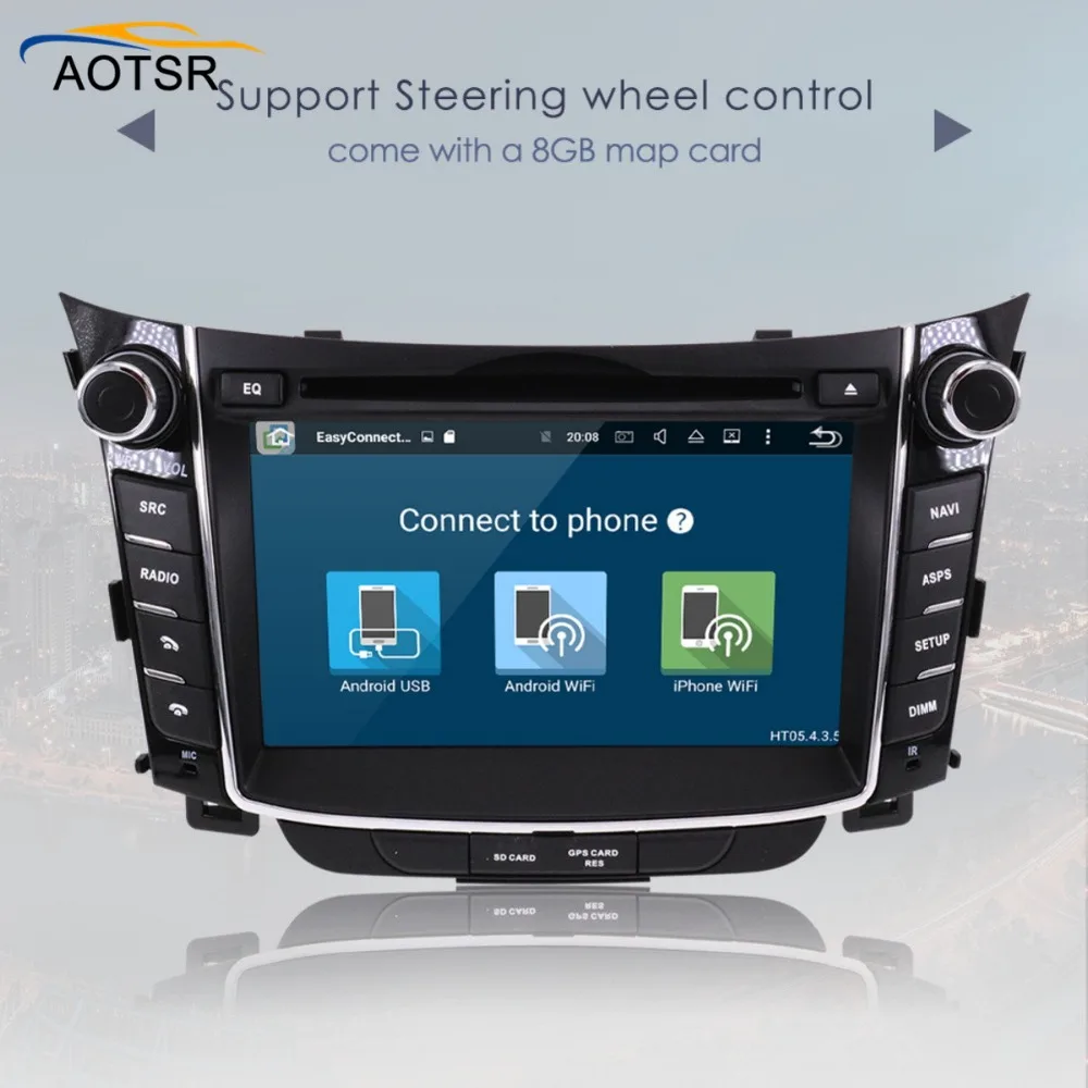 Sale IPS Screen Android 8.1 Car Radio GPS stereo For Hyundai I30 Elantra GT 2012 2013 2014 2015 2016 Car DVD Player Head unit 8 Core 4