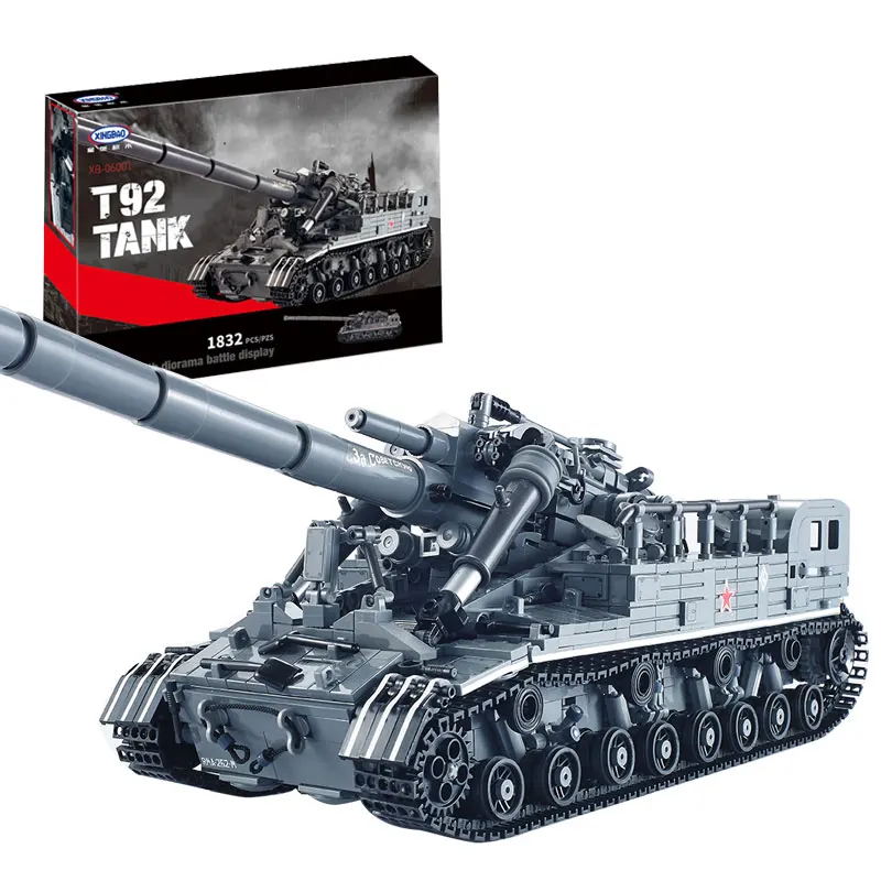 New-XingBao-06001-Block-1389Pcs-Creative-MOC-Military-Series-The-T92-Tank-Set-Education-Building-Blocks (2)