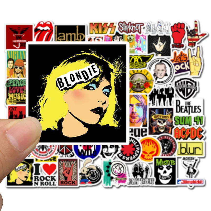 52 Units/set ROCK Band Stickers Graffiti Waterproof Skateboard Stickers Guitar case supreme Stickers stitch fallout kids toys