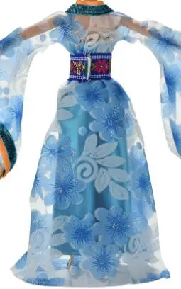 Кукла длинная одежда древний костюм ткань Высокая талия платье s ручной работы - Цвет: 1