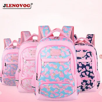 

Large Pink School bags for Teenager Girl Cute Princess Casual Travel daypack Pupil Student Backpack with Safe Reflective strap