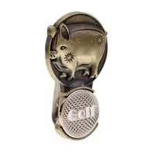 Зажим для шляпы для гольфа(с магнитный маркер мяча) Винтажный дизайн зодиака-идеальная идея подарка(Ретро Зодиак животный поросенок дизайн