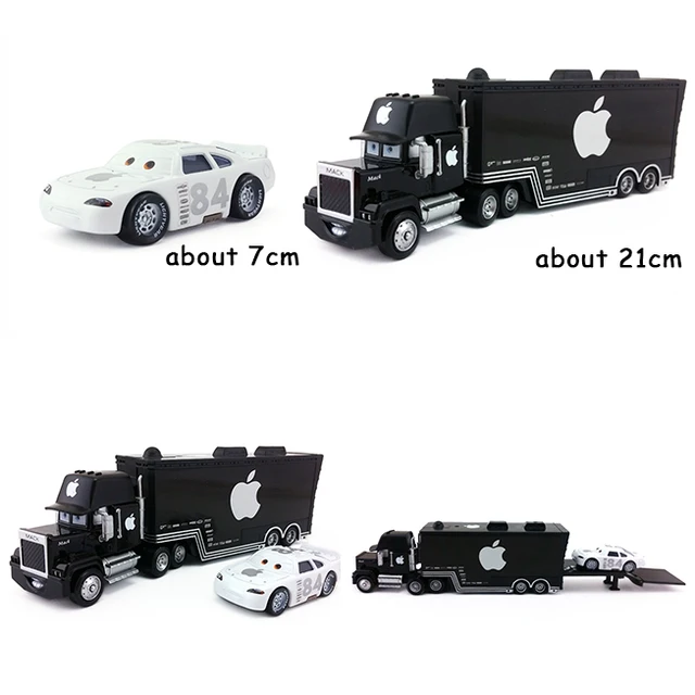 2PCS/SET Disney Pixar Cars 2 3 1:55 Diecast Alloy Metal Car Lightning McQueen Jackson Storm Mack Uncle Truck Model Car Kids Toy 5