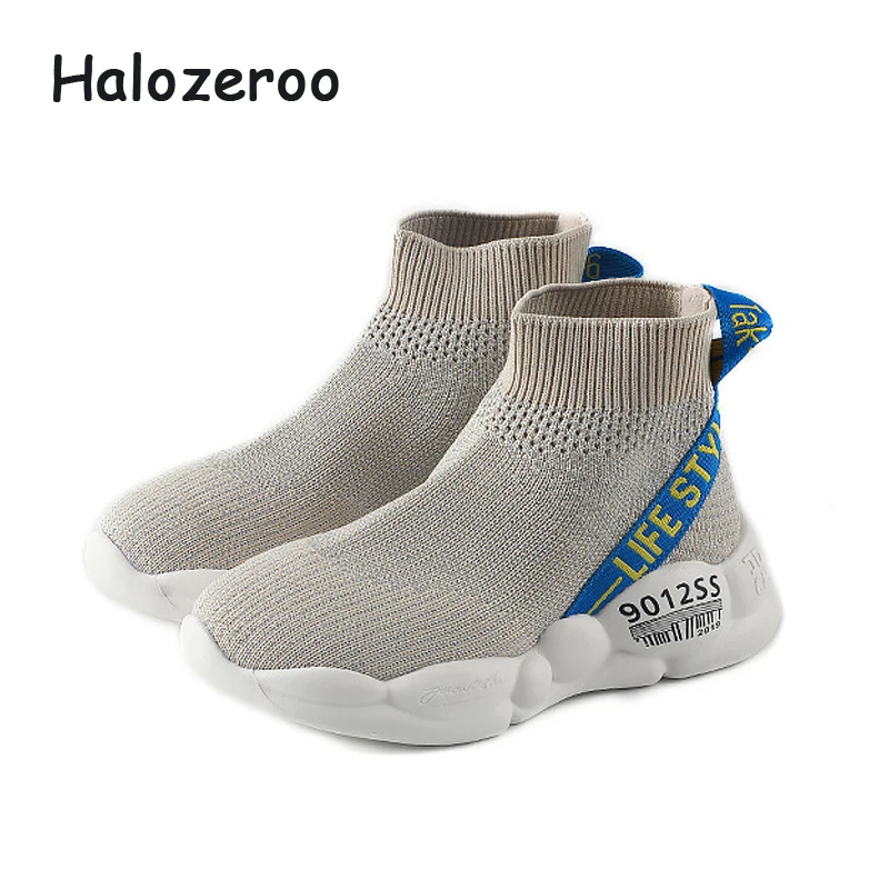

2019 Autumn Kids High Sport Sneakers Baby Girls Mesh Casual Sneakers Children Slip On Chunky Sneakers Brand Black Shoes Trainers