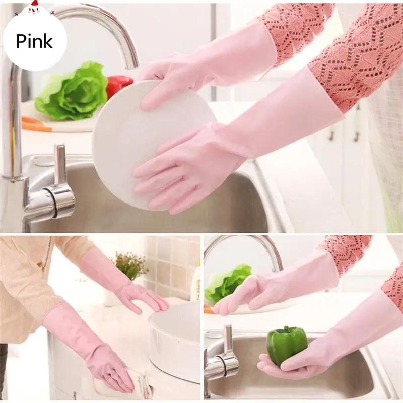 

Dishwashing gloves waterproof rubber latex thin section kitchen brush bowl laundry clothes rubber plastic cleaning housework dur