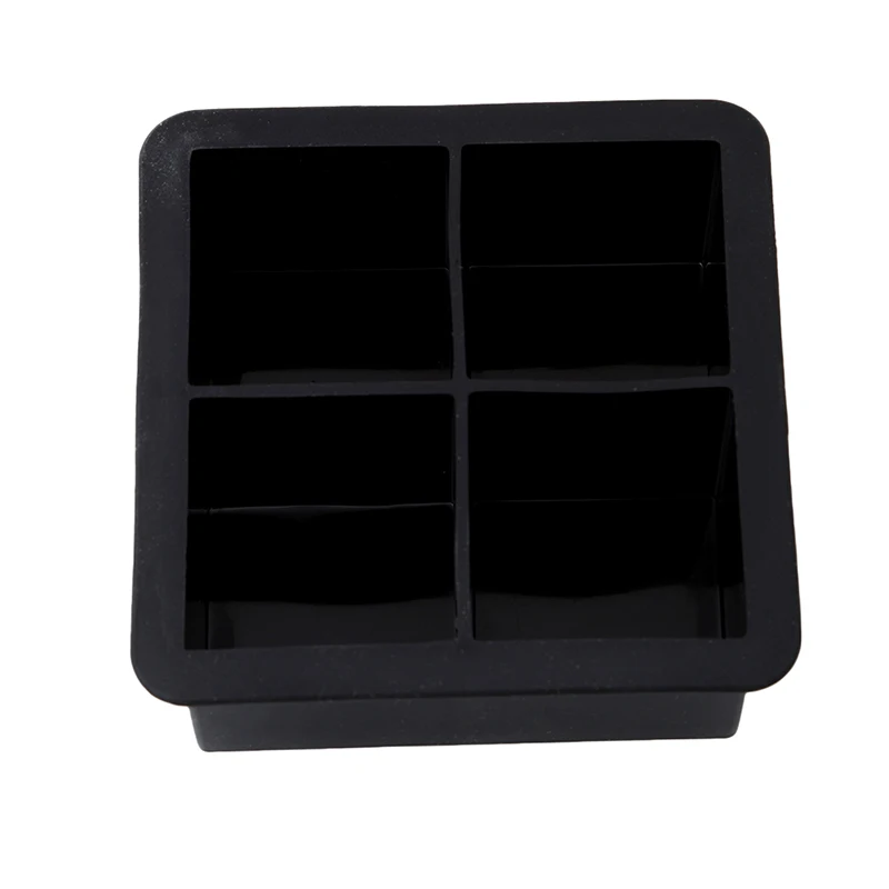 

Black Big Giant Jumbo King Size Large Silicone Ice Cube Square Tray Mold Mould
